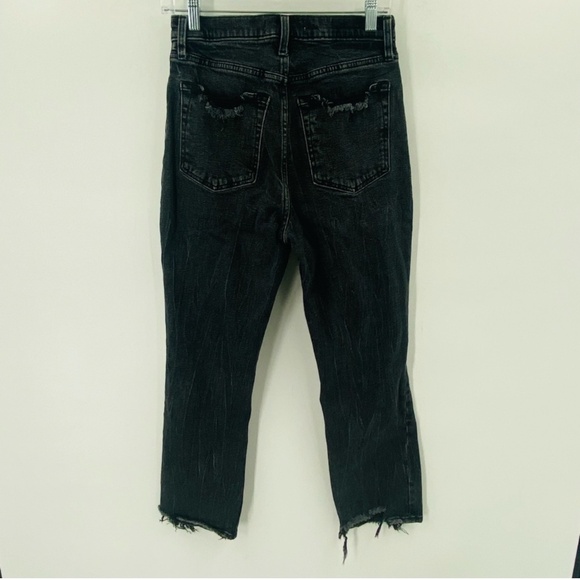 Abercrombie & Fitch Ultra High Rise Ankle Straight Curve Love Jean Black Size 29 - Picture 6 of 6